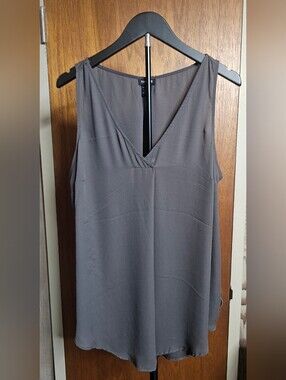 torrid Slate Gray Sleeveless V-Neck Tunic